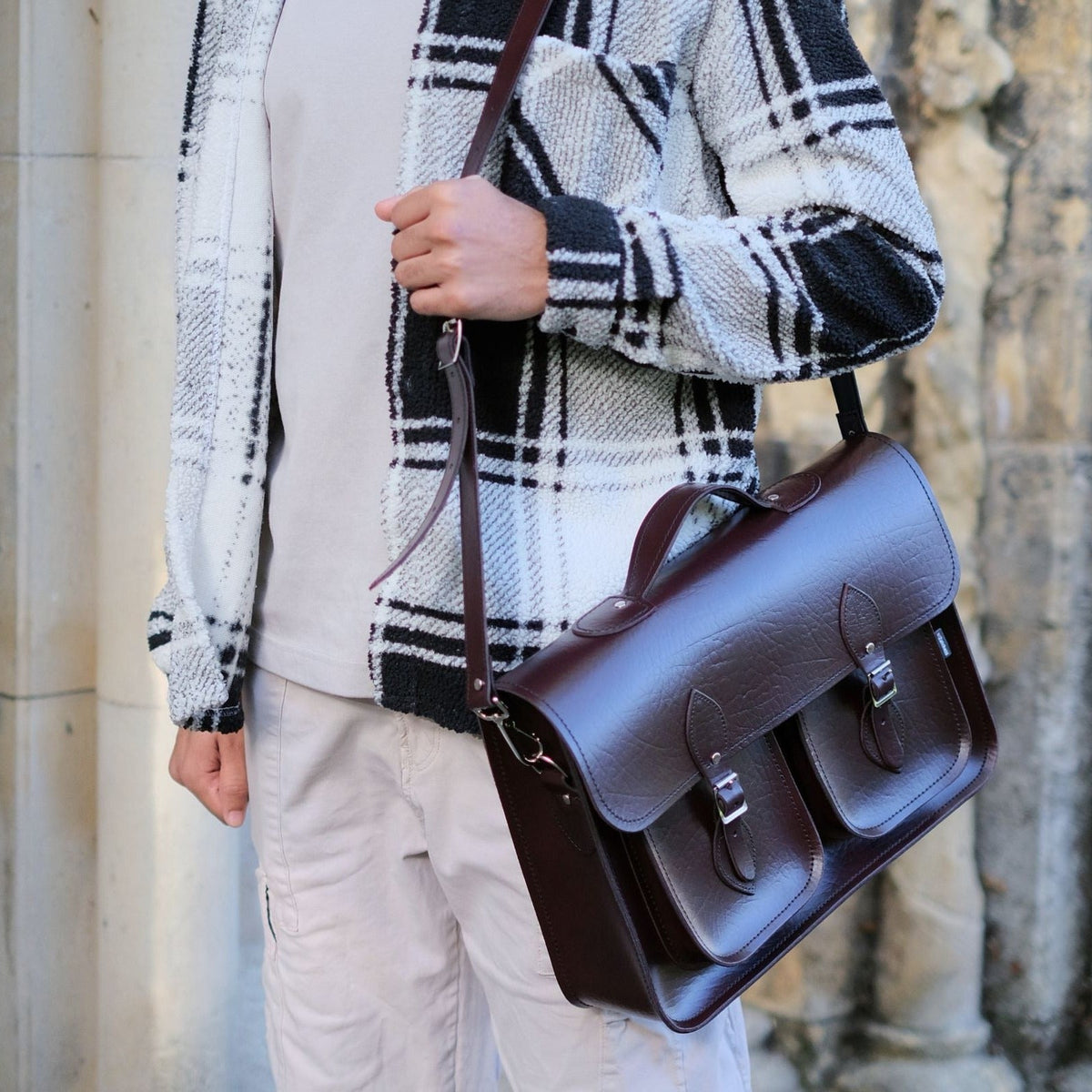 Executive Handmade Leather Laptop Satchel – British Racing Green