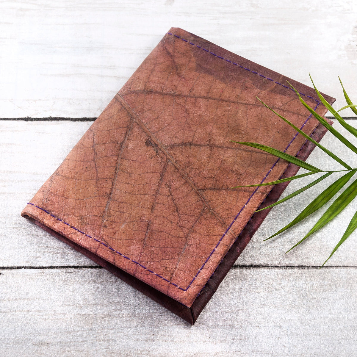 Treat Republic Vegan Teak Leaf Passport Cover