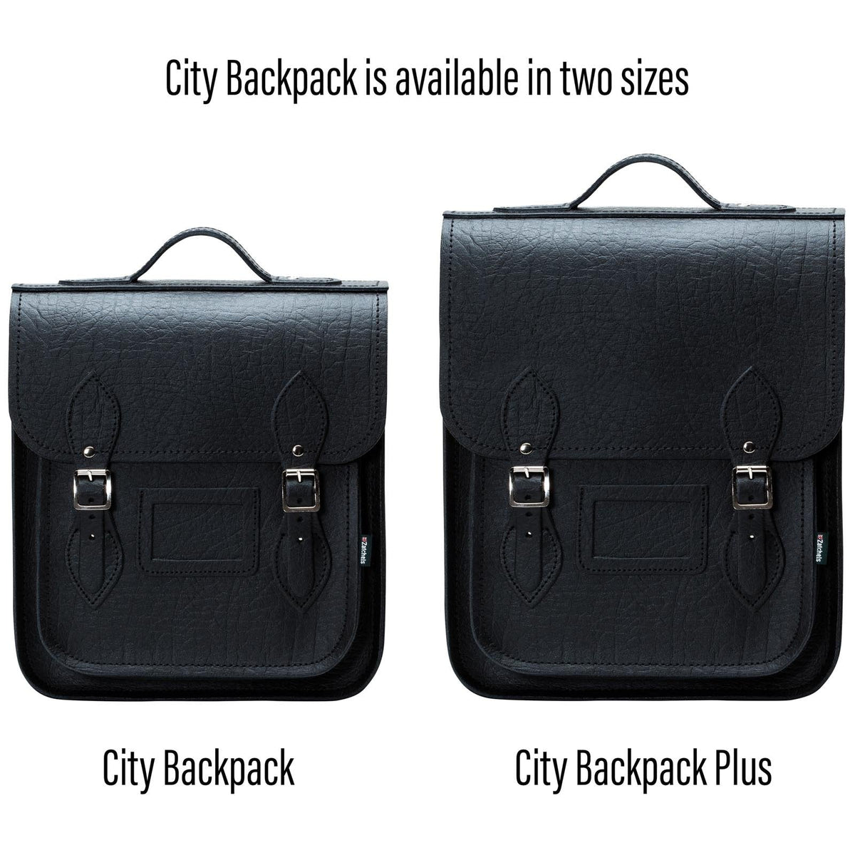 Zatchels Executive Leather City Backpack – Black