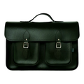 Executive Handmade Leather Laptop Satchel – British Racing Green