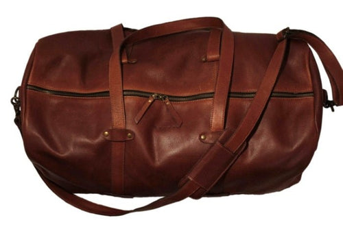 BAYRAW Large Leather Duffel Bag