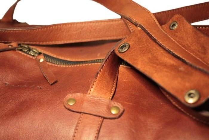 BAYRAW Large Leather Duffel Bag
