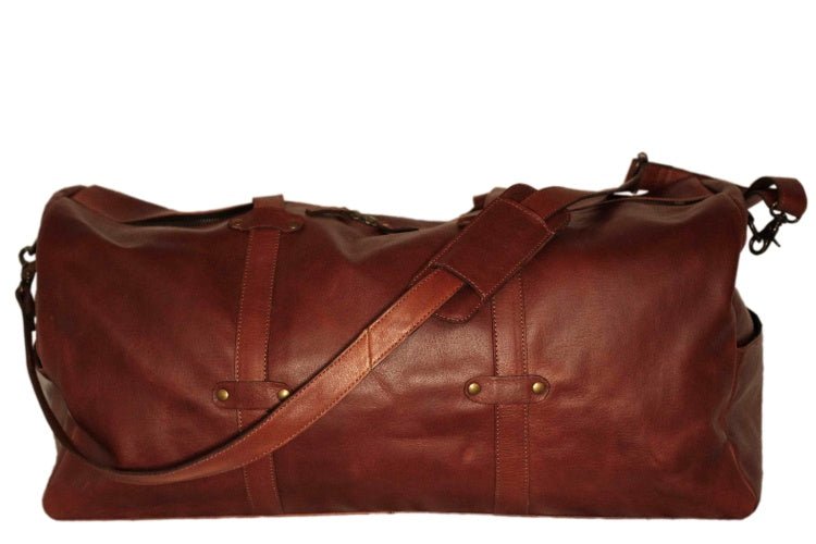 BAYRAW Large Leather Duffel Bag