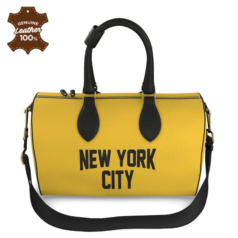 New York City Nappa Leather Travel Duffel Bag