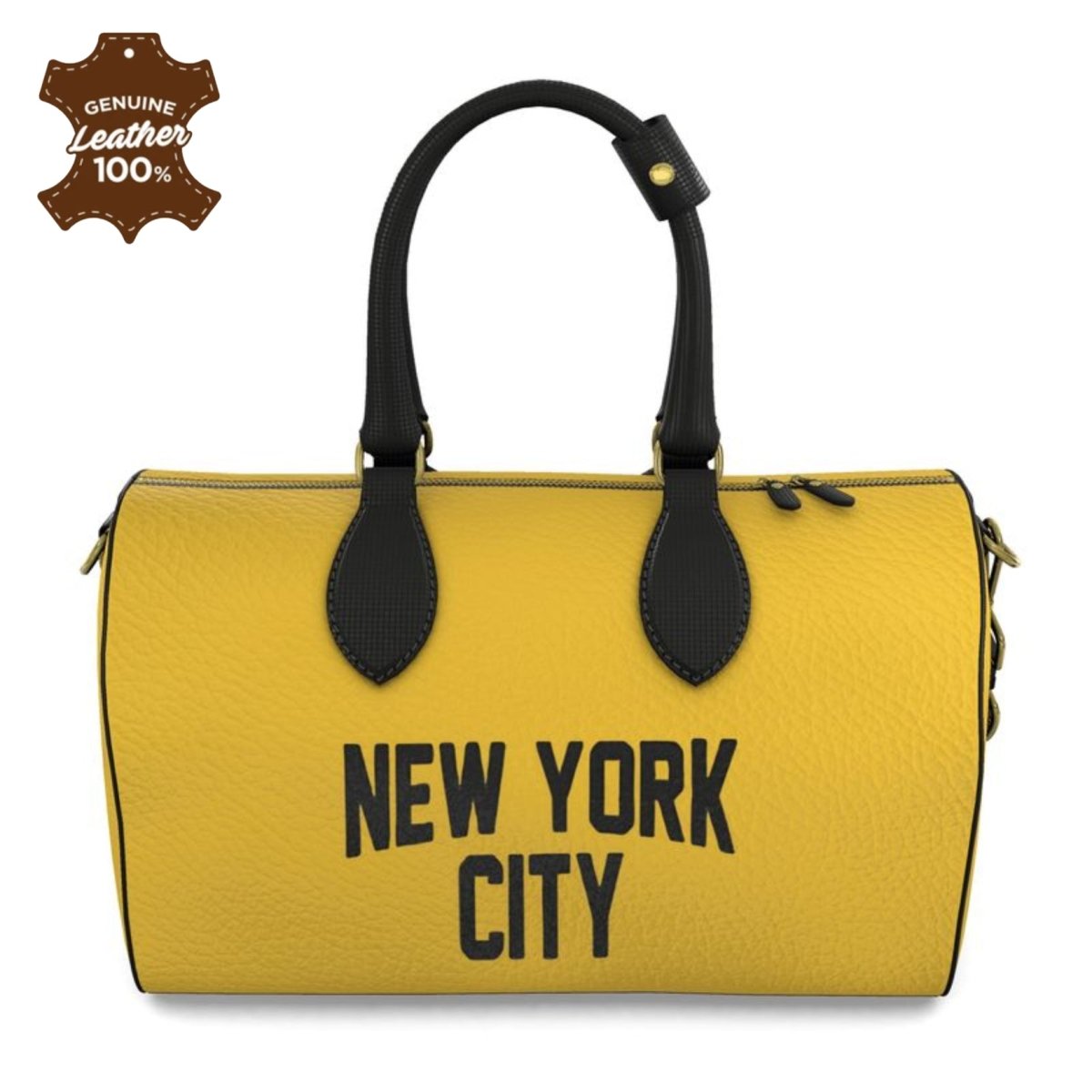 New York City Nappa Leather Travel Duffel Bag